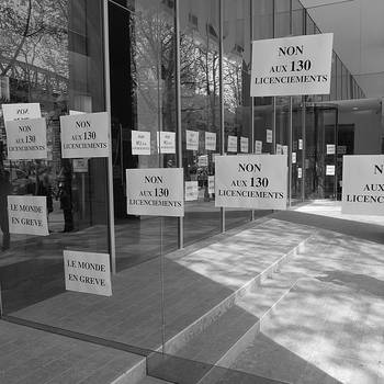 Salariés du journal ‘Le Monde’ en grève - avril 2008