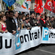 Tête de manif le 4 avril 2006