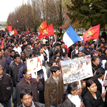 SRI LANKA - manif Paris avril 2009