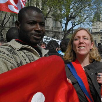 Rassemblement CGT sans papiers Paris 15/04/2009