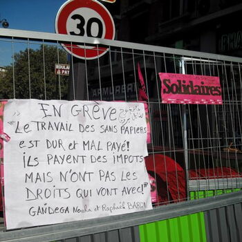 Tramway parisien: travailleurs sans papiers