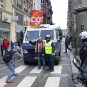 Blocage du centre-ville de Rouen le 26/01/2012
