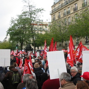 Manifestants.