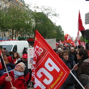 Manifestants.